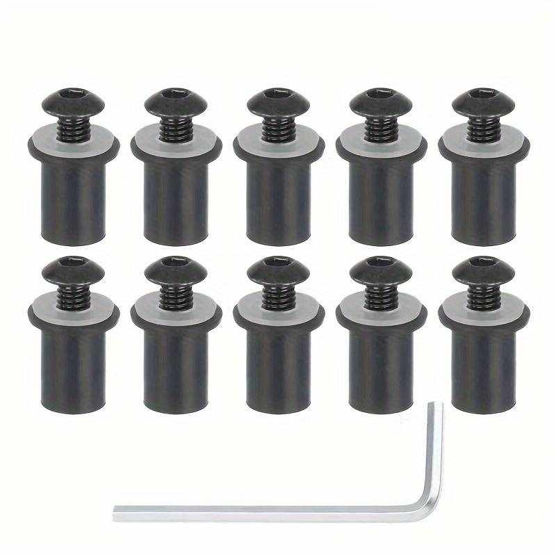 Tornillos pernos de Parabrisas Moto (10 uds) negro