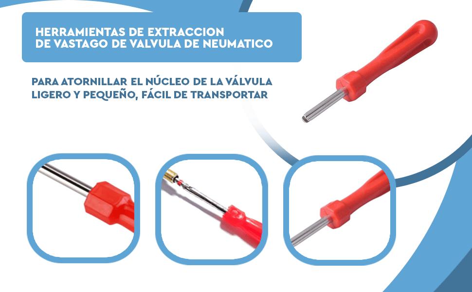 Banner - Herramientas de Extraccion de Vastago de Valvula de Neumatico rojo