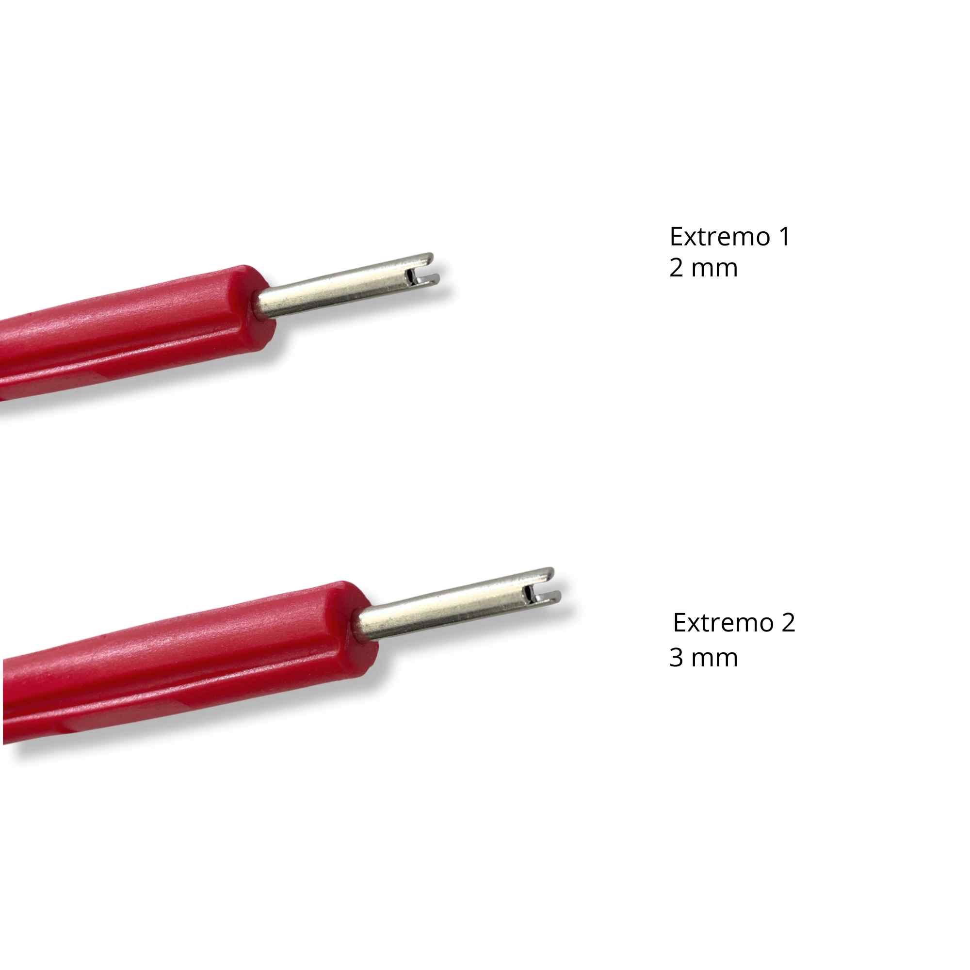 Herramientas de Extraccion doble de Vastago de Valvula de Neumatico rojo - imagen 3