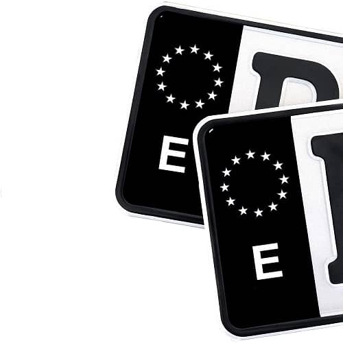 Pegatinas para matricula de la UE España (2 uds) negro - imagen 1