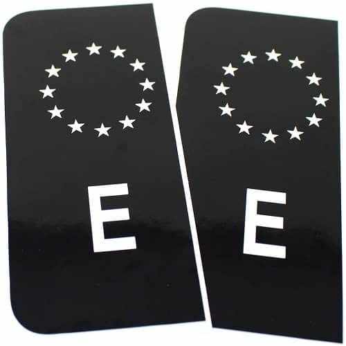 Pegatinas para matricula de la UE España (2 uds) negro - imagen 6