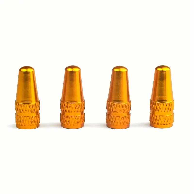 Tapon de aluminio para valvula de bicicleta (5 uds) dorado - imagen 1