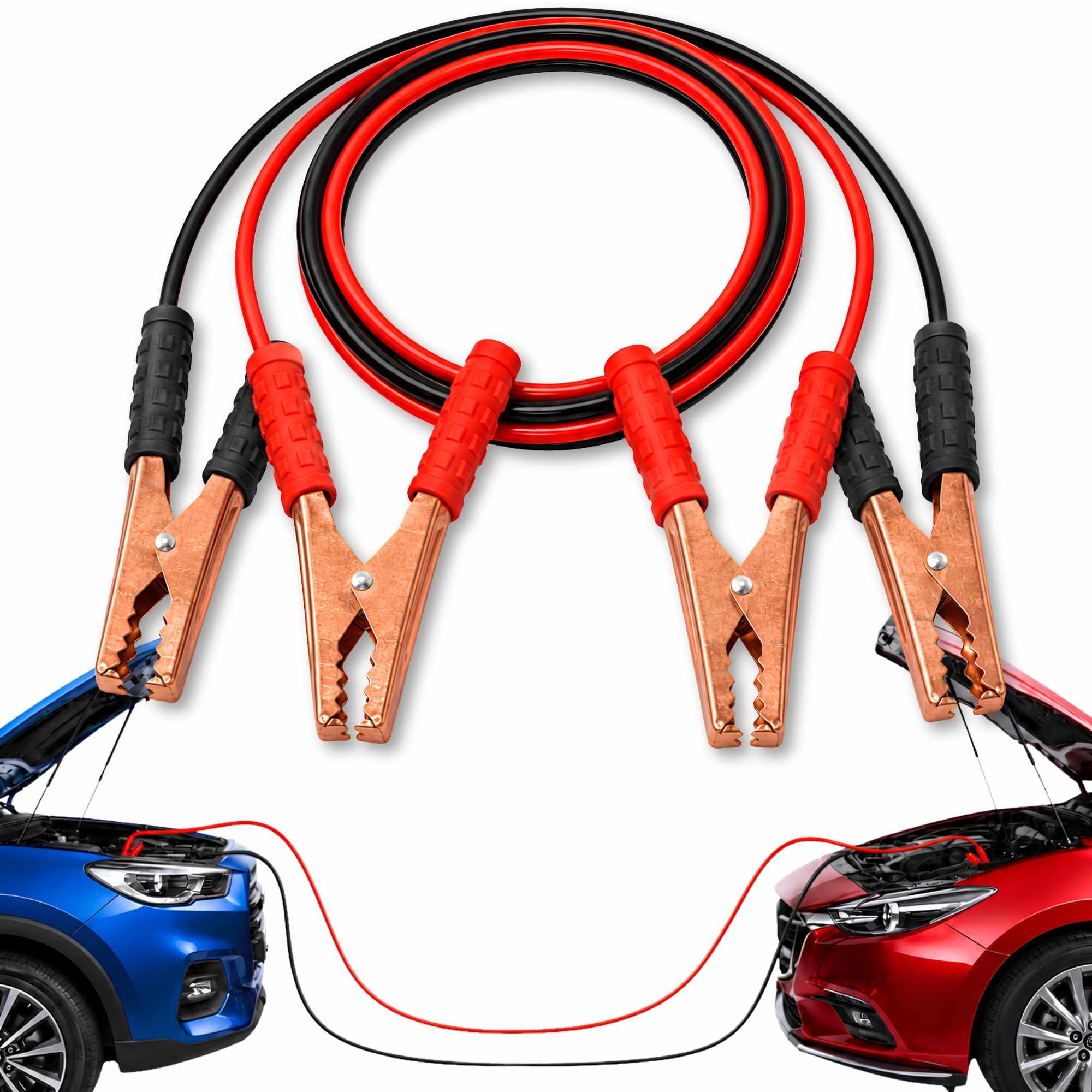 Pinzas de bateria de Coche y Motos 2.5 M rojo-negro 800 A - imagen 1