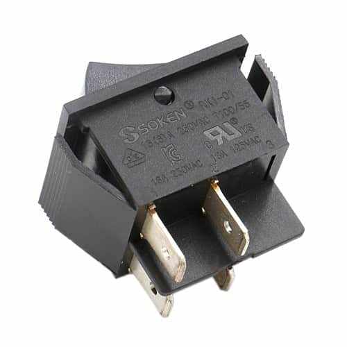 Interruptor basculante DPST ON/OFF 4 pin 16A negro - imagen 6
