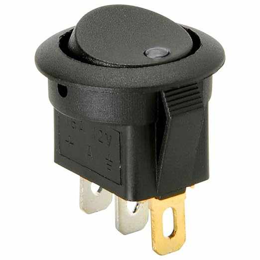 Interruptor redondo basculante de 3 vias ON/OFF 20 A con luz blanco - imagen 1