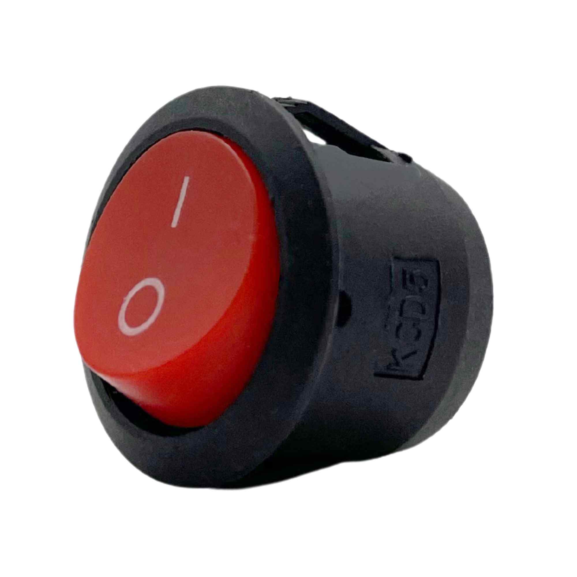 Interruptor redondo basculante de 2 vias ON/OFF 6A rojo - imagen 4