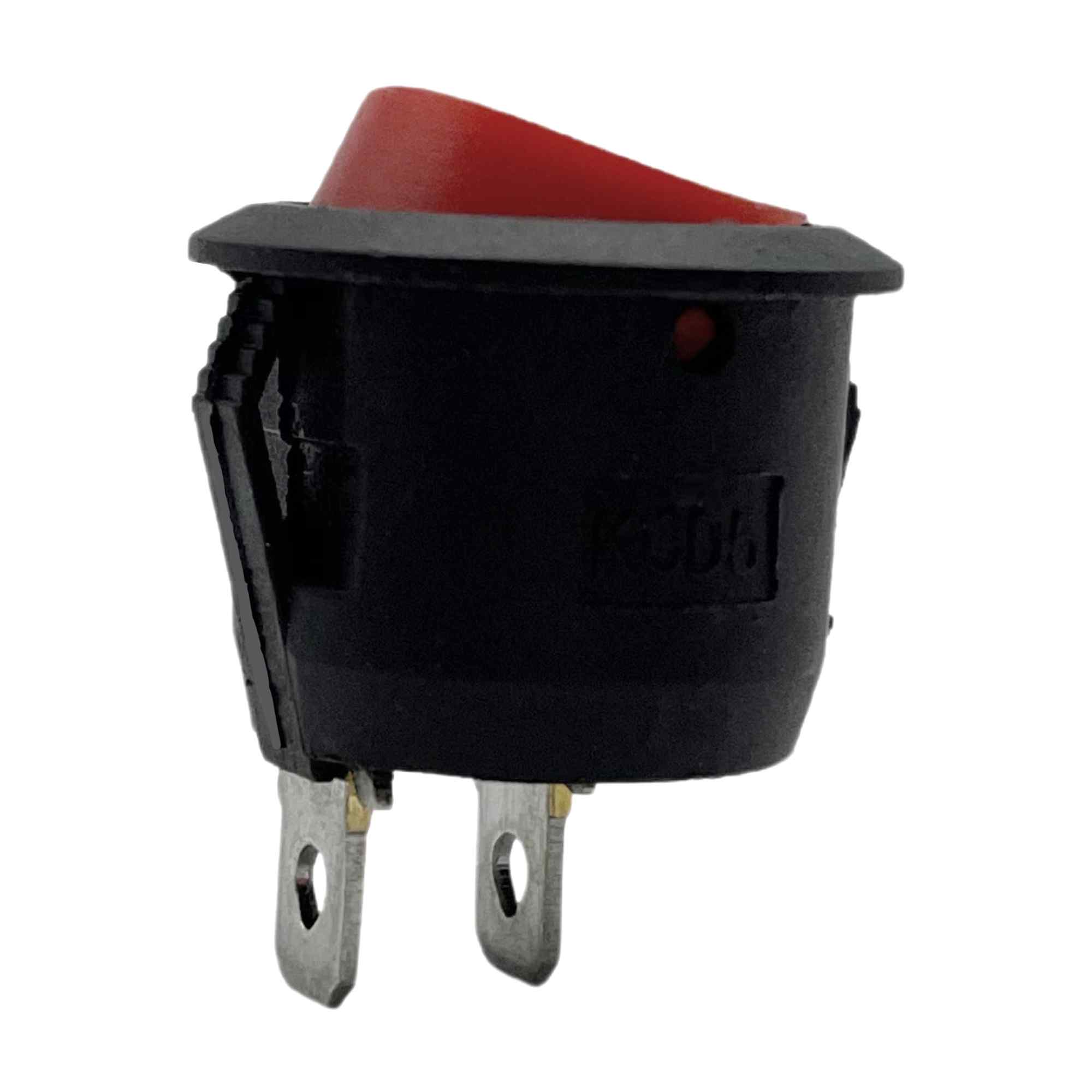 Interruptor redondo basculante de 2 vias ON/OFF 6A rojo - imagen 5