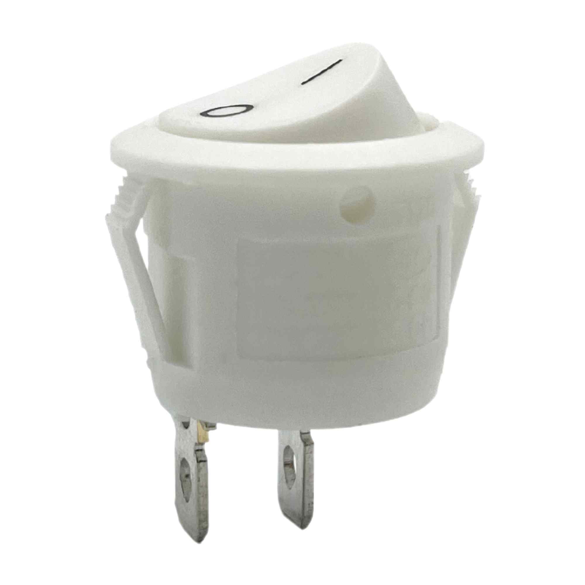 Interruptor redondo basculante de 2 vias ON/OFF 6A blanco - imagen 4