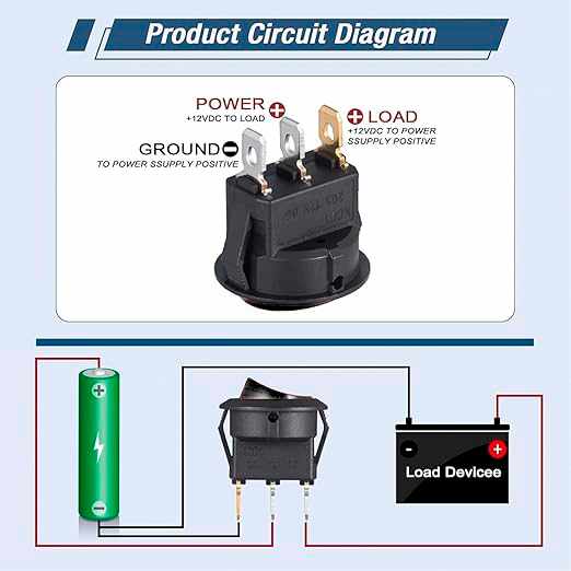 Interruptor redondo basculante de 3 vias ON/OFF 6A Negro - imagen 6