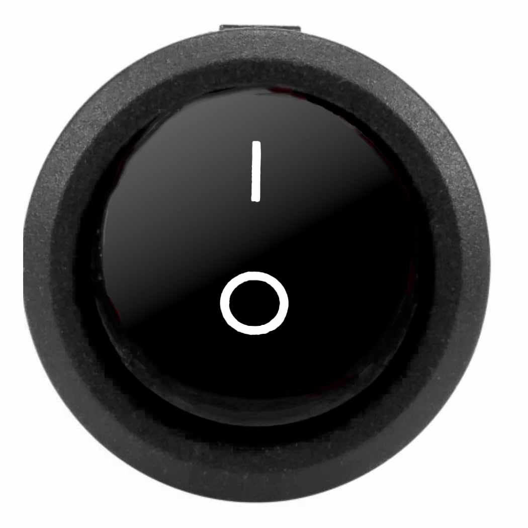 Interruptor redondo basculante de 3 vias ON/OFF 6A Negro - imagen 7