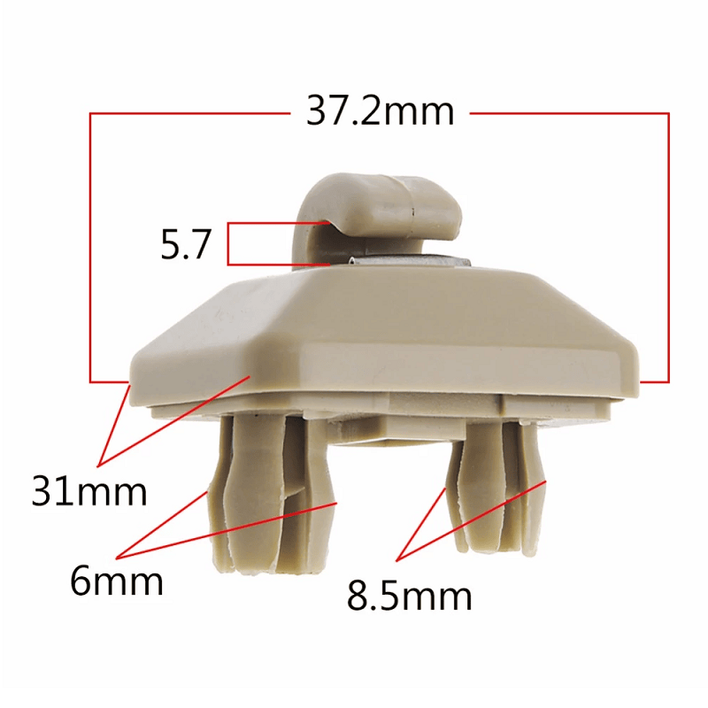 Soporte de gancho con clip para visera interior coche compatible con Audi Gris - imagen 4