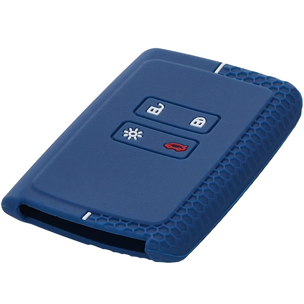 Funda silicona mando llave del coche 4 botones compatible con Renault y Dacia azul oscuro - imagen 3
