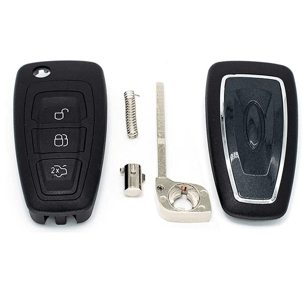 Carcasa mando llave del coche 3 botones compatible con Ford negro - imagen 2