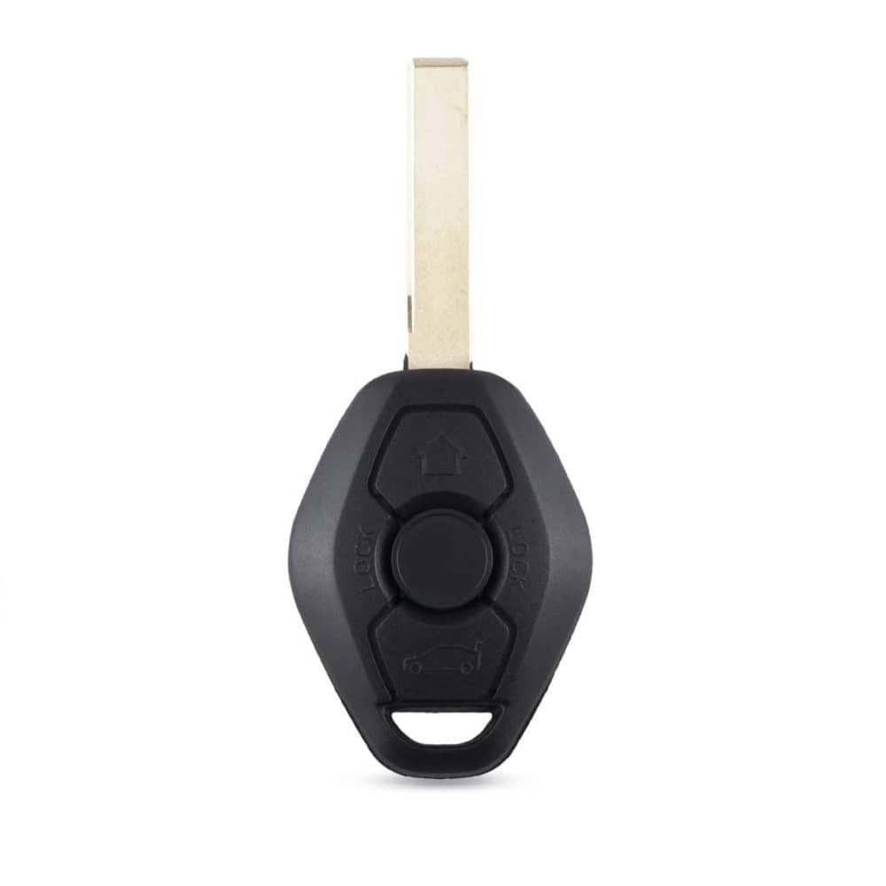 Carcasa mando llave del coche 3 botones compatible con BMW negro - imagen 1