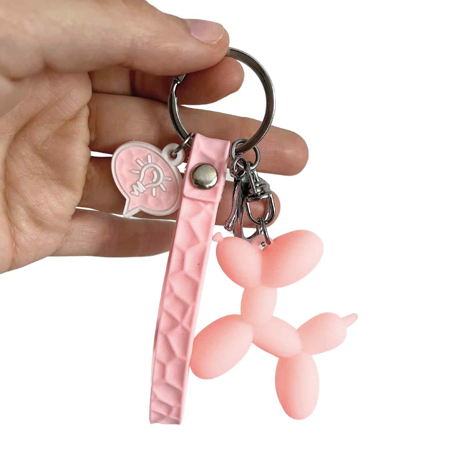 Llavero perro con colgante rosa - imagen 3