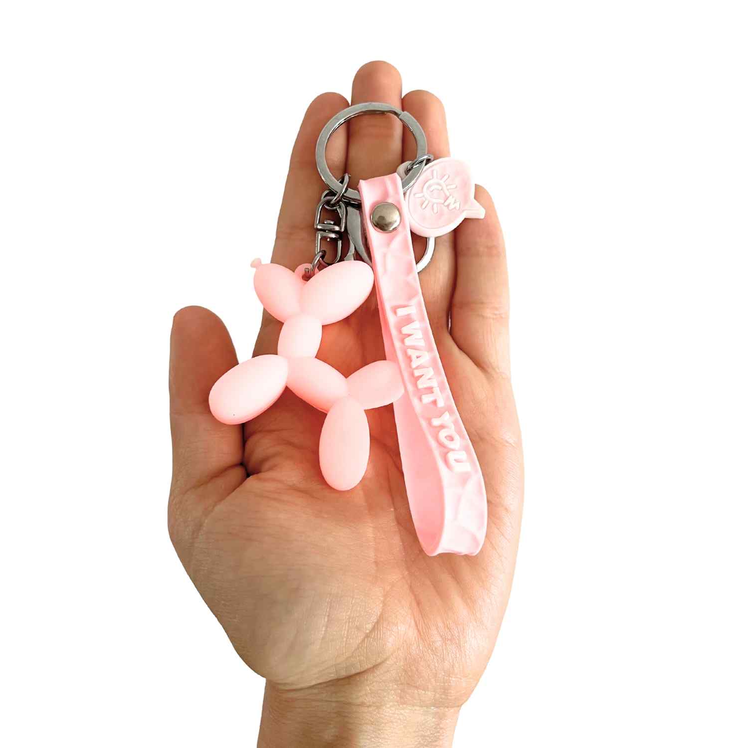 Llavero perro con colgante rosa - imagen 5