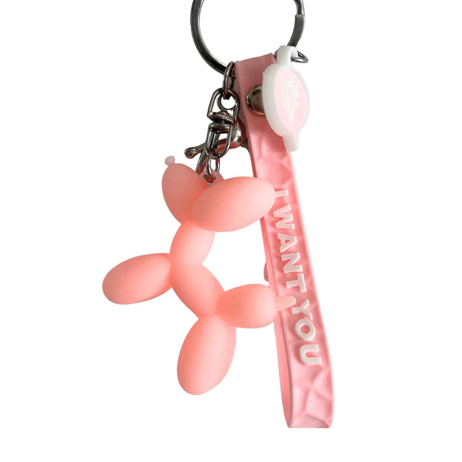 Llavero perro con colgante rosa - imagen 6