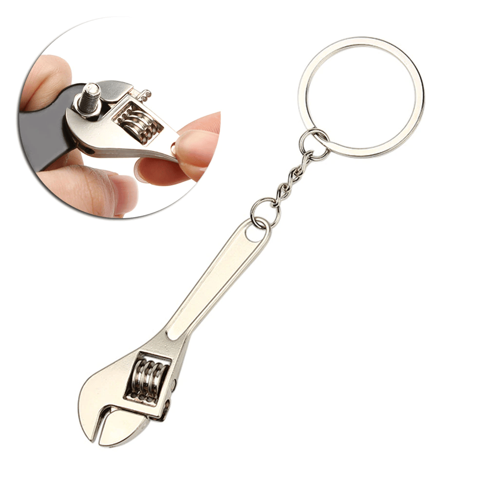 Llavero llave inglesa ajustable mini metalico - imagen 1