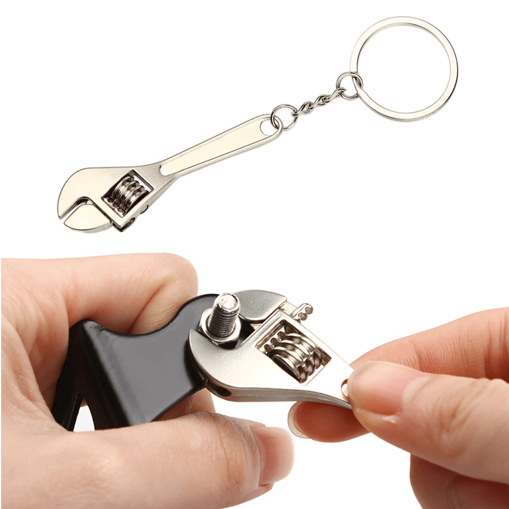 Llavero llave inglesa ajustable mini metalico - imagen 3