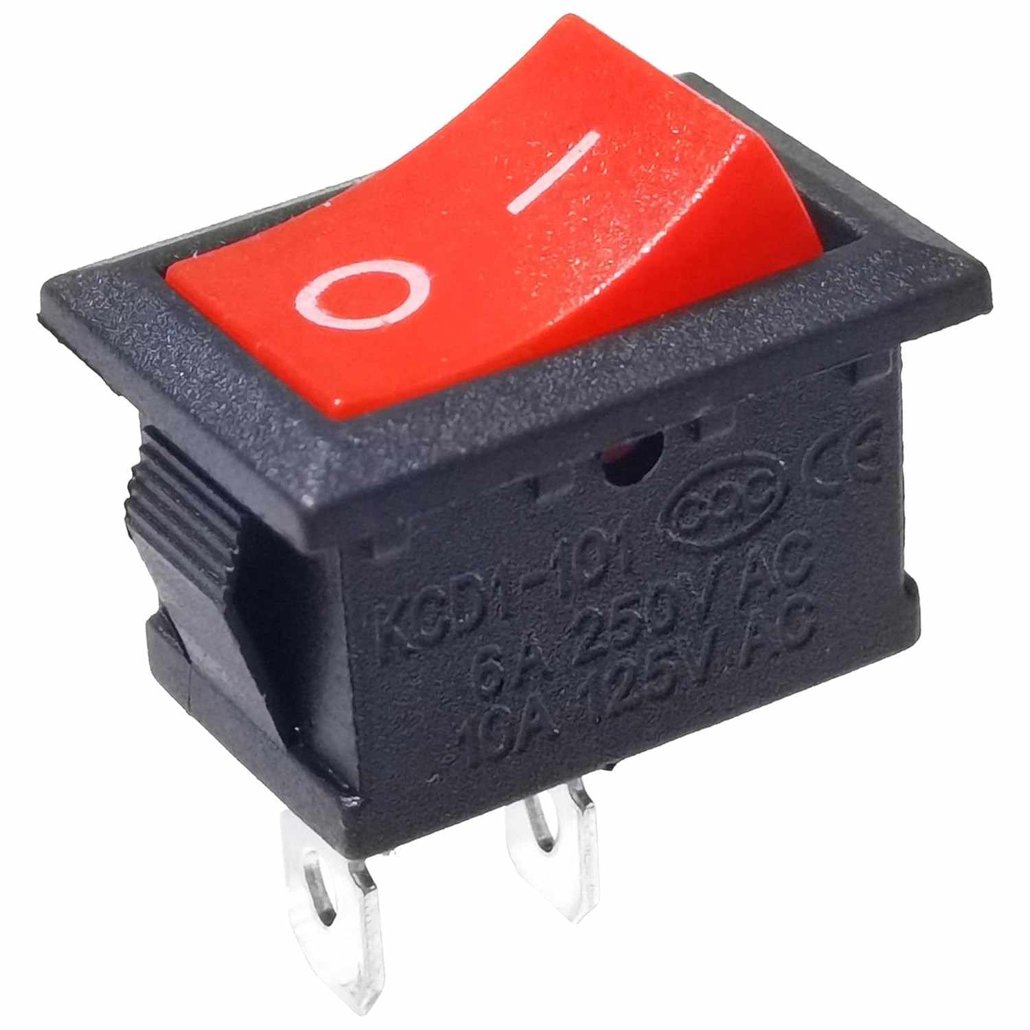 Interruptor universal 2 pin on-off 10A rojo