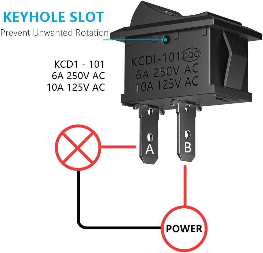 Interruptor universal 2 pin on-off 6A 250VAC - 10A 125VAC - imagen 3