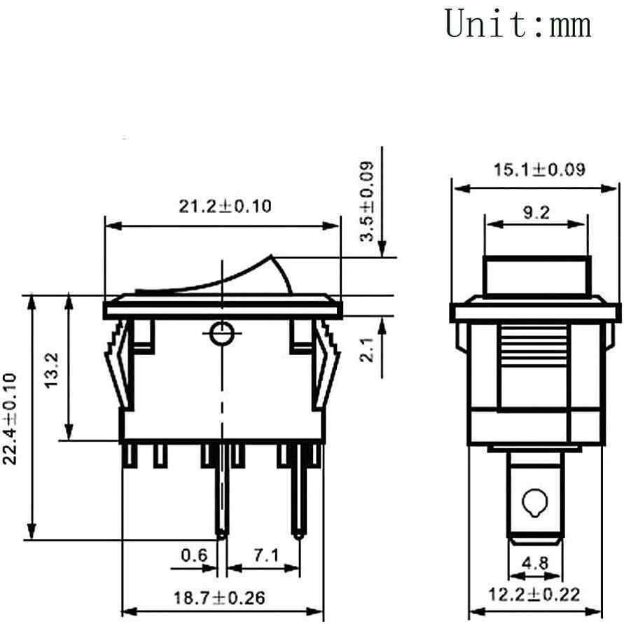 Interruptor universal 2 pin on-off 6A 250VAC - 10A 125VAC - imagen 4