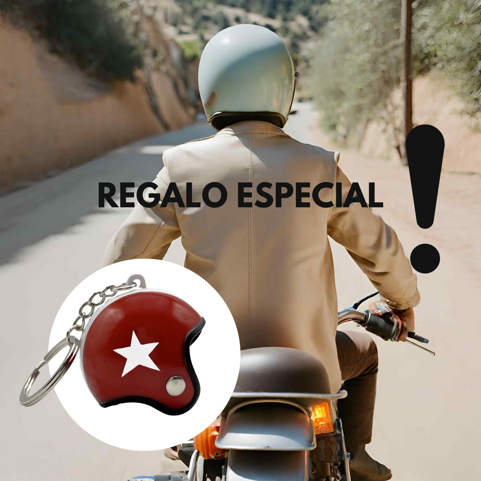 Llavero casco de moto colgante rojo blanco - imagen 6