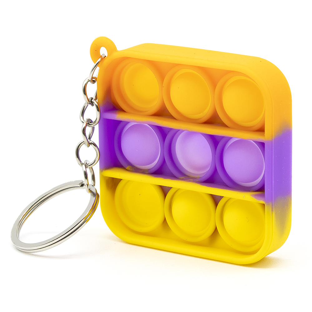 Fidget Toys Pop it llavero antiestres cuadrado multicolor - imagen 4