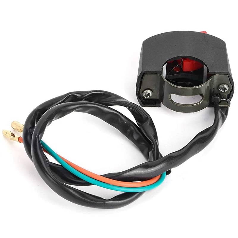 Interruptor luces faros delanteros para manillar de moto 12 V CC negro - imagen 2