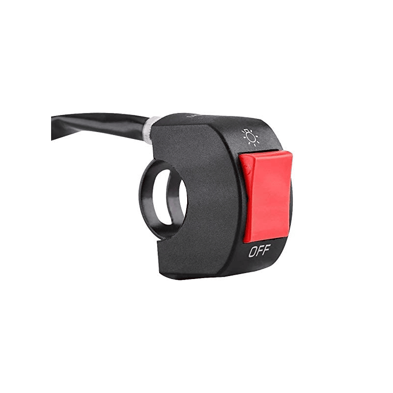 Interruptor luces faros delanteros para manillar de moto 12 V CC negro