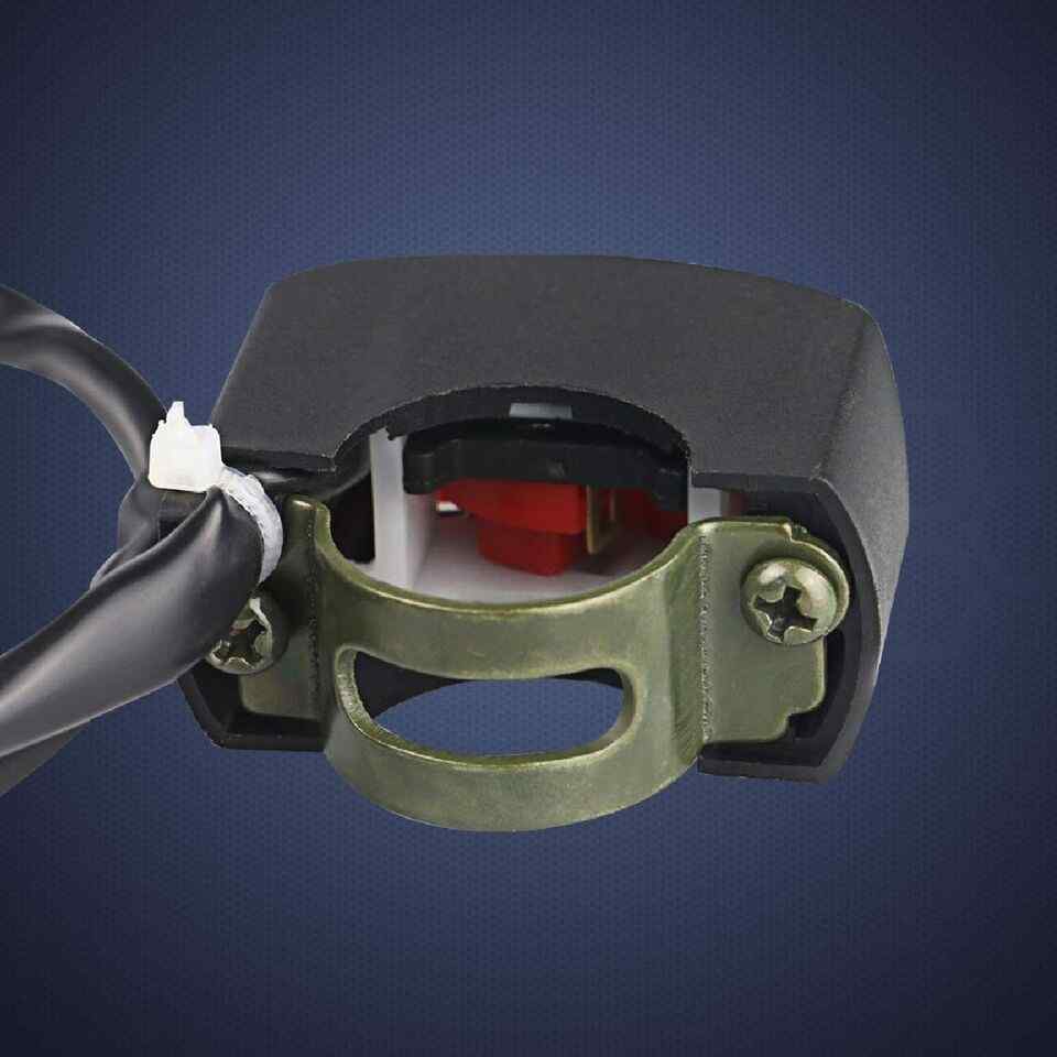 Interruptor luces faros delanteros para manillar de moto 12 V CC negro - imagen 6