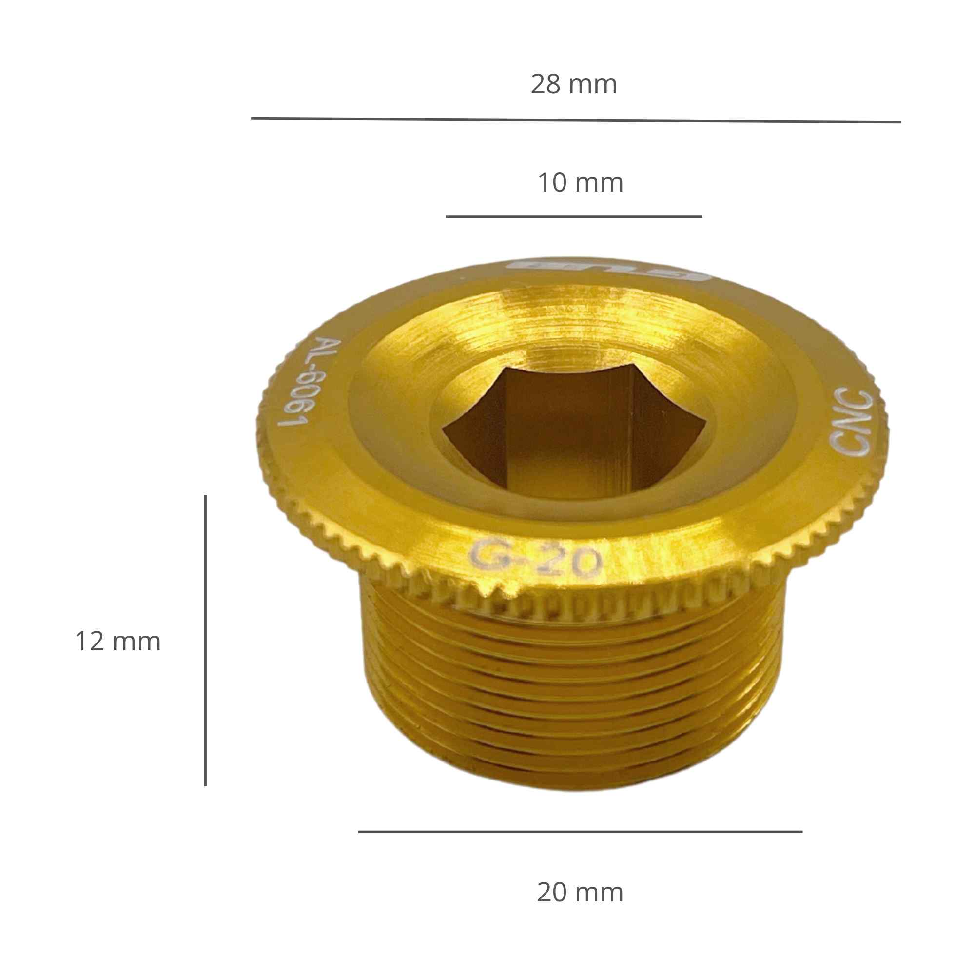 Tornillos para Biela aleación de Aluminio Perno de fijación del cigüeñal dorado - imagen 5