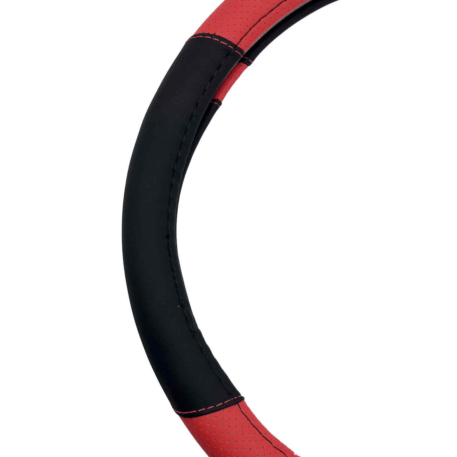 Funda para volante universal cuero de Microfibra 37-38cm rojo - imagen 3