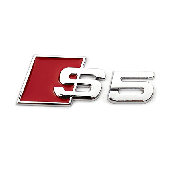 Emblema Adhesivo S5 para Maletero compatible con audi plateado