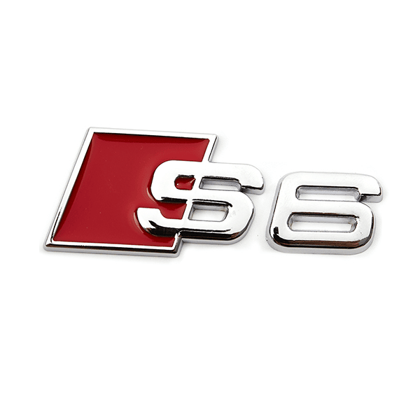 Emblema Adhesivo S6 para Maletero compatible con audi plateado - imagen 1