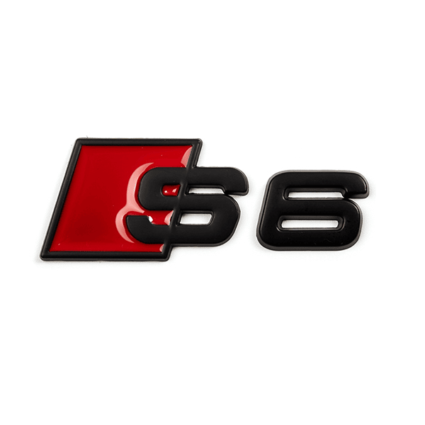 Emblema Adhesivo S6 para Maletero compatible con audi negro