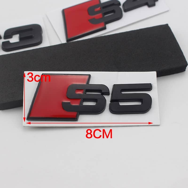 Emblema Adhesivo S8 para Maletero compatible con audi negro - imagen 4