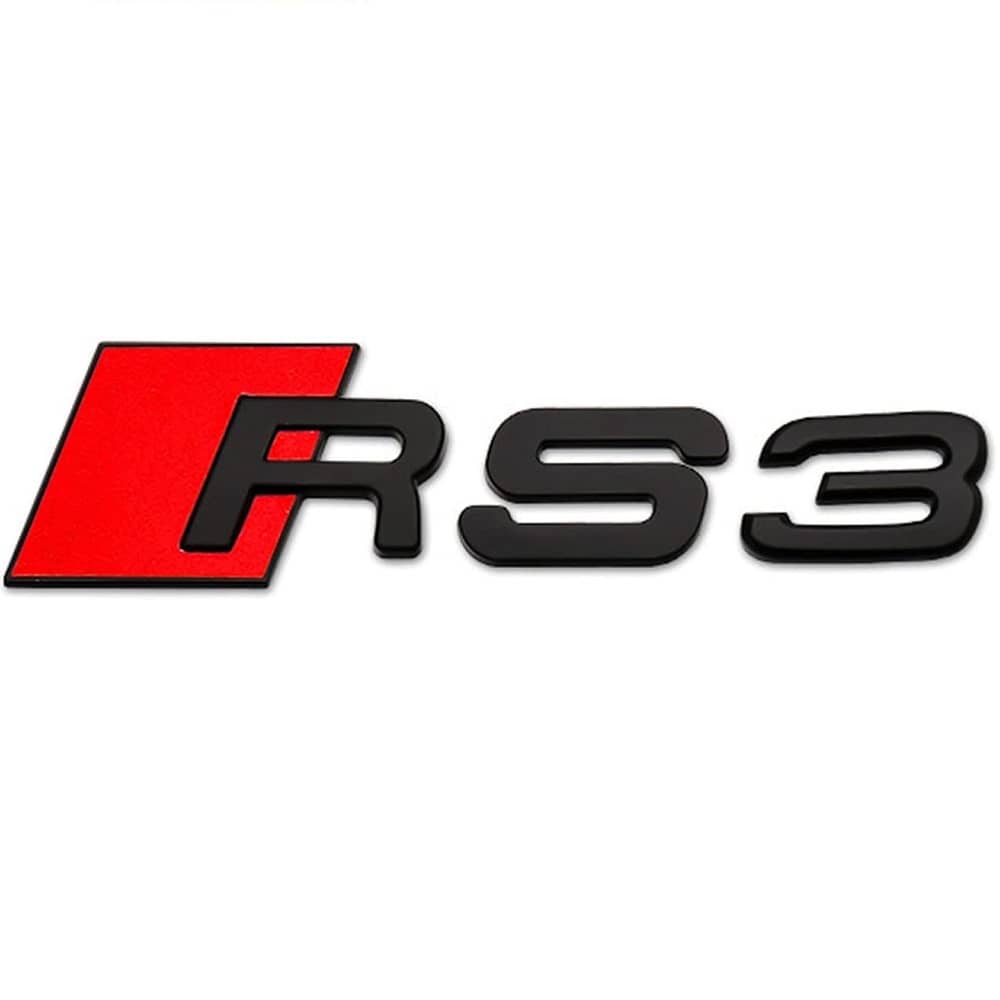 Emblema Adhesivo RS3 para Maletero compatible con audi negro - imagen 1