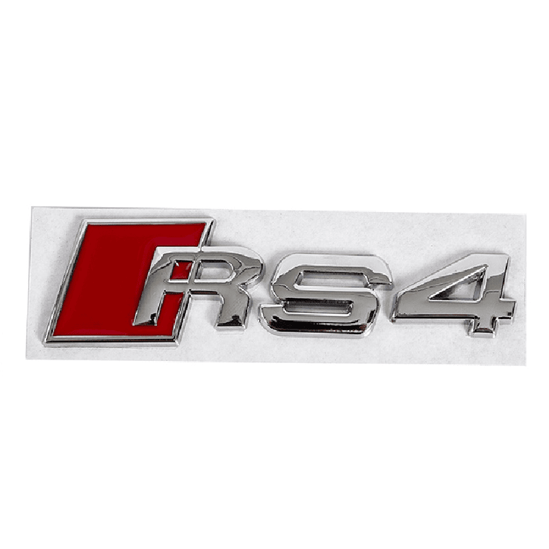 Emblema Adhesivo RS4 para Maletero compatible con audi plateado - imagen 1