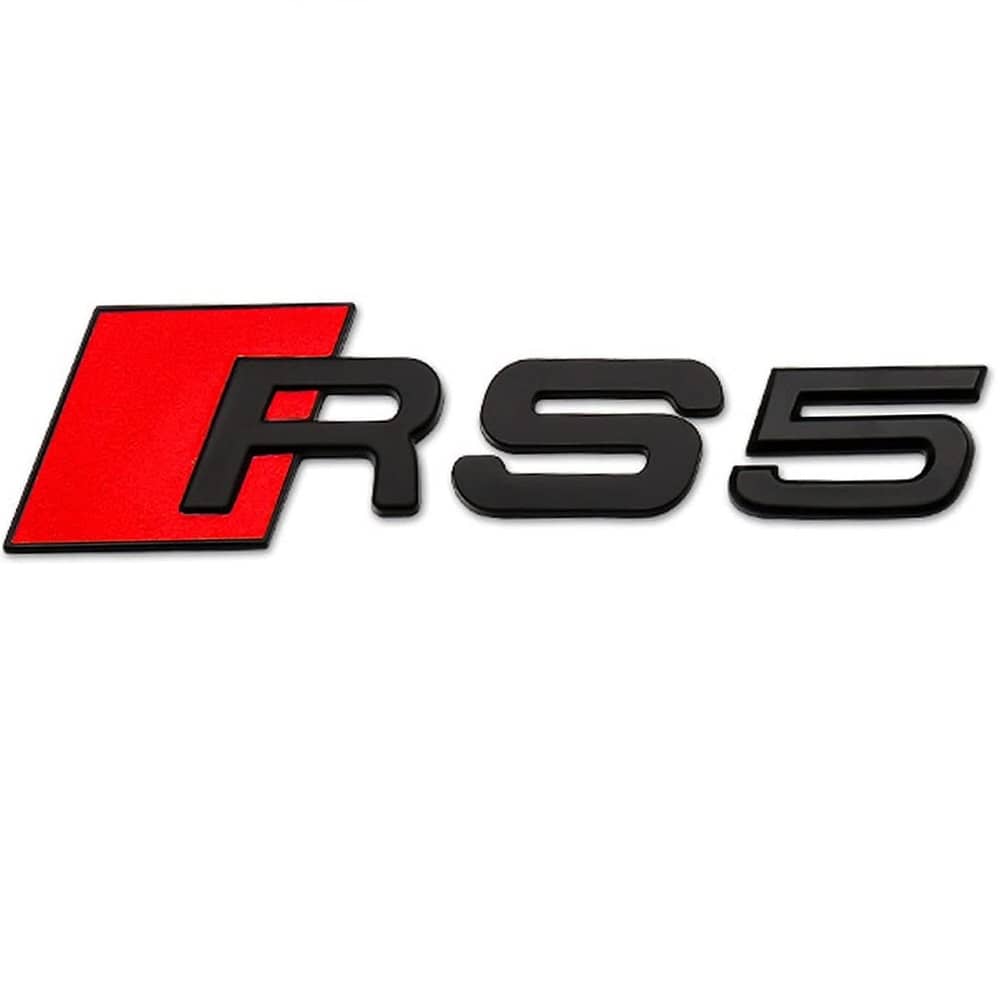 Emblema Adhesivo RS5 para Maletero compatible con audi negro - imagen 1