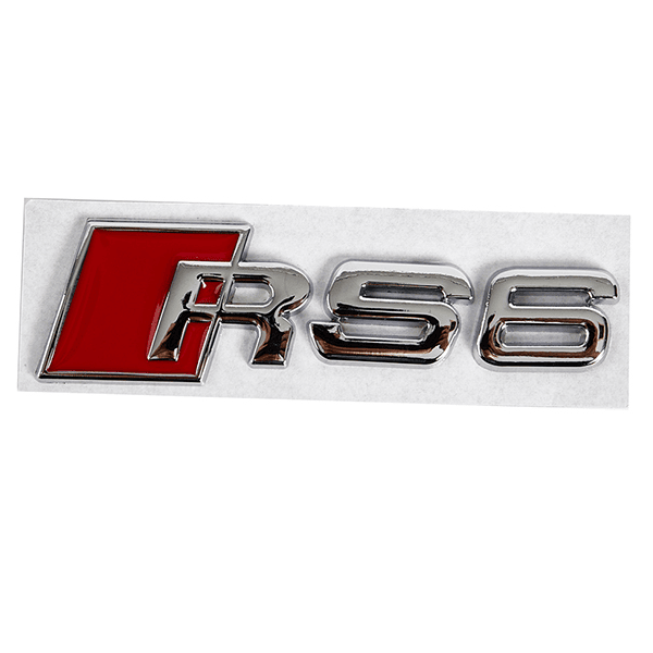 Emblema Adhesivo RS6 para Maletero compatible con audi plateado - imagen 1