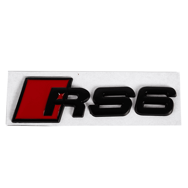 Emblema Adhesivo RS6 para Maletero compatible con audi negro - imagen 1