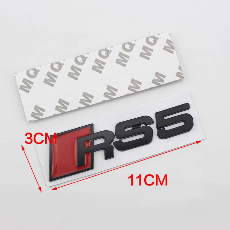 Emblema Adhesivo RS7 para Maletero compatible con audi plateado - imagen 2