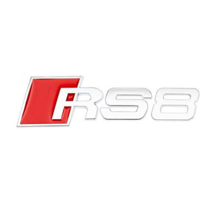 Emblema Adhesivo RS8 para Maletero compatible con audi plateado