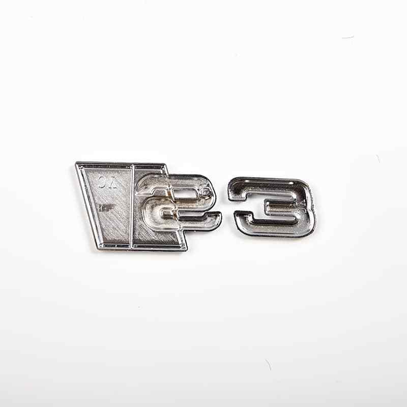 Emblema Adhesivo SQ3 para Maletero compatible con audi plateado - imagen 2