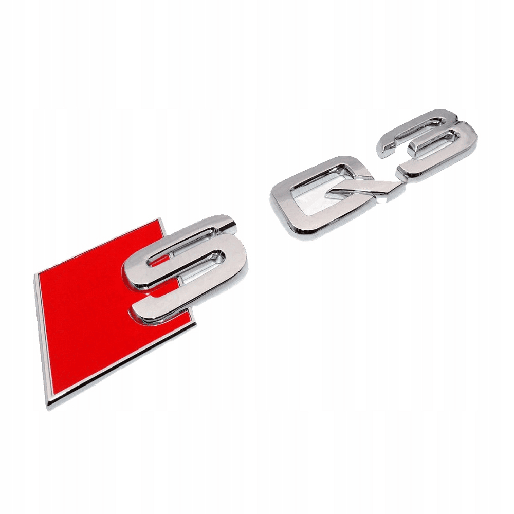 Emblema Adhesivo SQ3 para Maletero compatible con audi plateado - imagen 1
