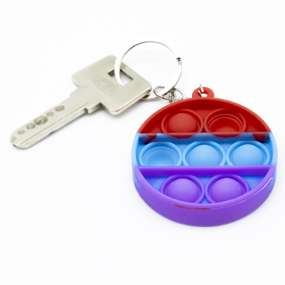 Fidget Toys Pop it llavero antiestres redondo multicolor