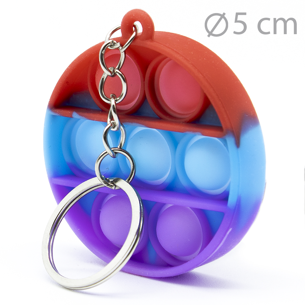 Fidget Toys Pop it llavero antiestres redondo multicolor - imagen 4
