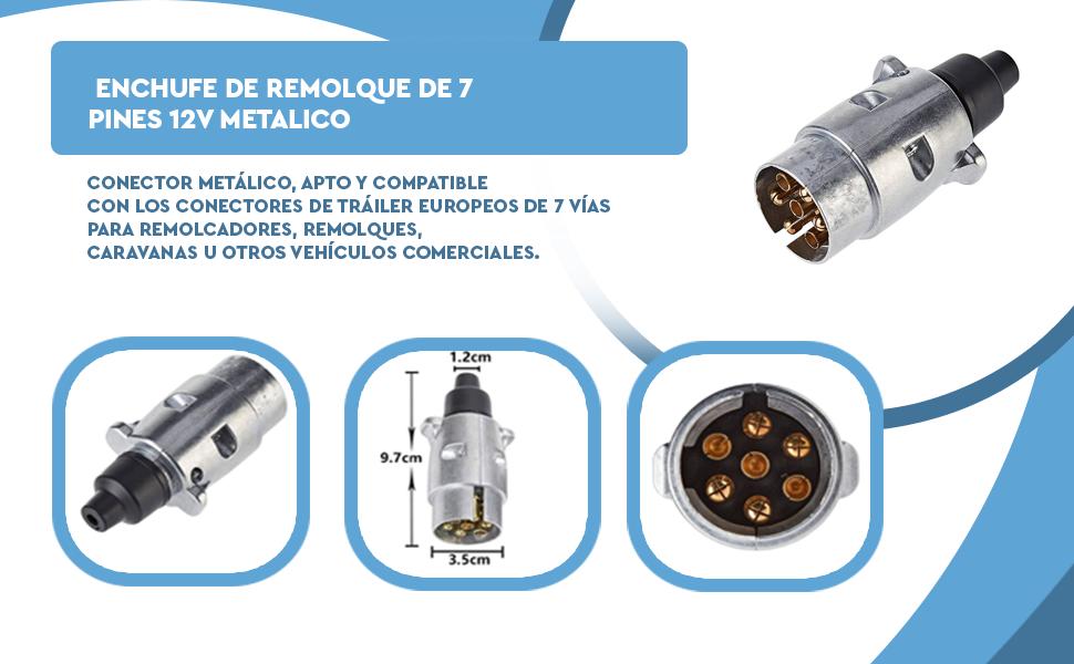 Banner - Enchufe de Remolque de 7 Pines 12V metalico