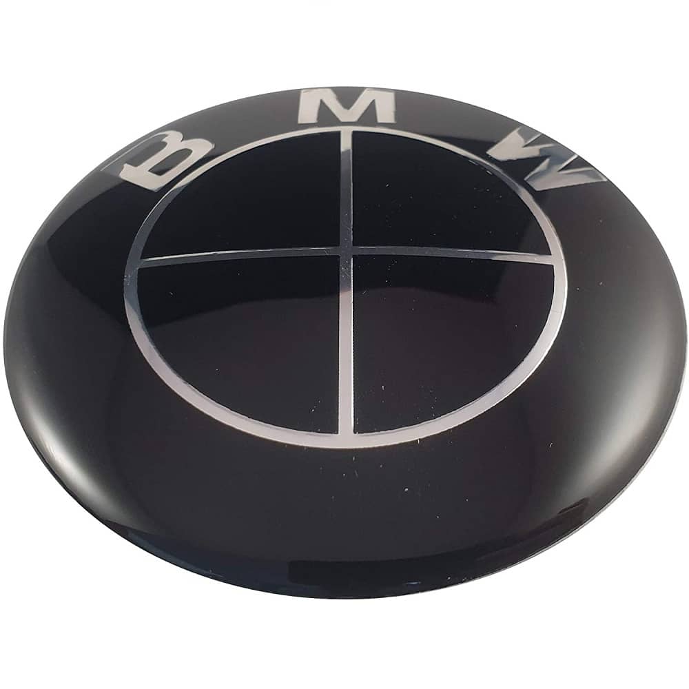 Emblema para capo compatible con BMW 73 mm negro